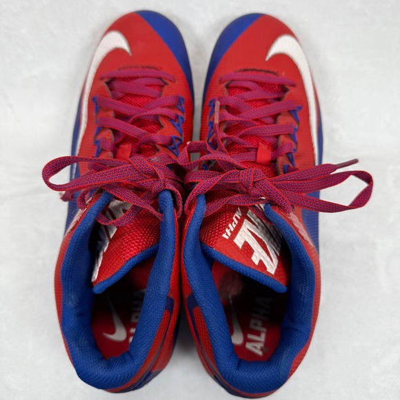Nike Alpha Men's Football Cleats Red Blue White Size 14 - Picture 9 of 13